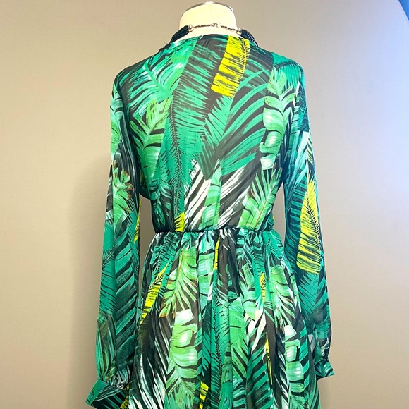 Jungle Print Long-Sleeve Maxi Dress - Picture 7 of 12